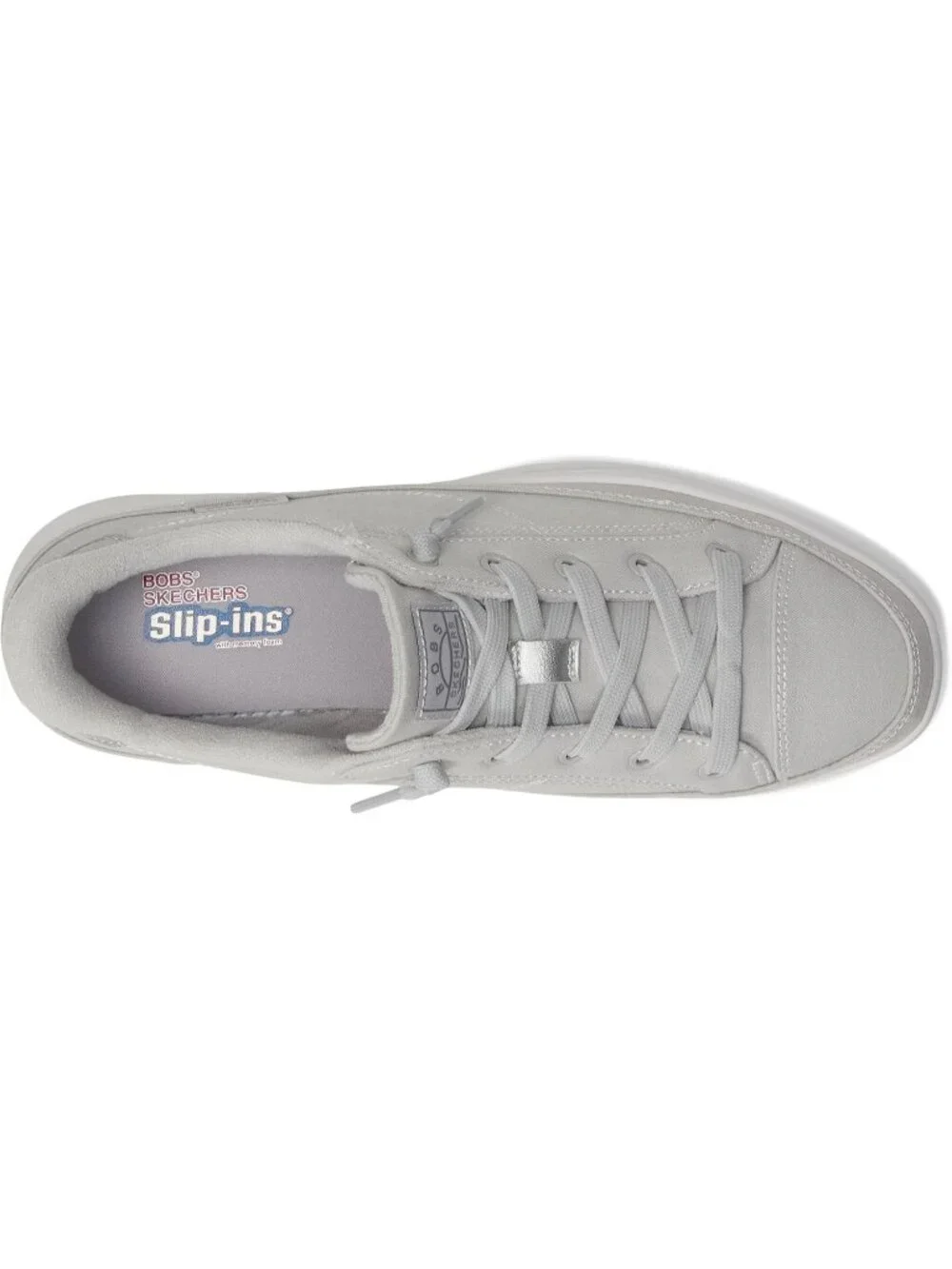 Women's Light Grey Tennis Shoes Classic Pull On Low Top Athletic Running Sneaker